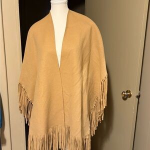 Tan Fringe Shawl